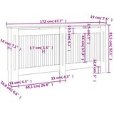  Pokrov za Radijator Bijeli konstruirano drvo 172 cm | shoptok.hr