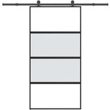 vidaXL klizna vrata s priborom 102,5x205 cm kaljeno staklo i aluminij Cijene