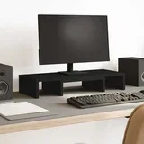 Stalak za monitor podesivi crni 60x24x10,5 cm konstruirano drvo