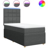 Maison Chic Box spring postelja - Vzmetna postelja z vzmetnico temno siva 80x200 cm blago SL4726, (21905064) | Shoptok.si