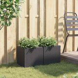  Vrtne sadilice 2 kom crna 36 x 30 x 32 cm od poliratana | Eponuda.com