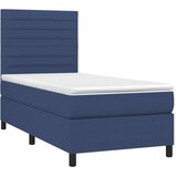  s oprugama i madracem plavi 90 x 190 cm od tkanine | shoptok.hr