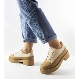 Gemre Dark beige flat-heeled shoes Merico | Shoptok.si