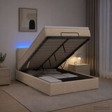  od pjene s madracem i LED-om Krem 120 x 200 cm Tkanina | shoptok.hr