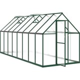  Staklenik s okvirom zeleni 445 x 169 x 195 cm aluminijski | Eponuda.ba