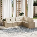 vidaXL 6-dijelni set vrtnih sofa s jastucima bež od poliratana | shoptok.hr