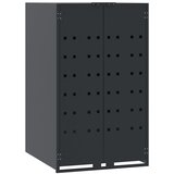  Spremnik za kantu za jednu kantu na kotačiće antracit boje 69x79x117 cm čelik | shoptok.hr