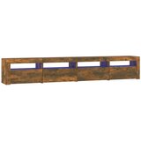 TV ormarić s LED svjetlima boja dimljenog hrasta 240x35x40 cm | Eponuda.com