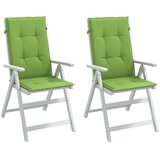 vidaXL Jastuci za stolice 2 kom prošarano zeleni 120x50x4 cm tkanina | shoptok.hr