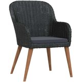  5-dijelni vrtni blagovaonski set s jastucima crni | shoptok.hr