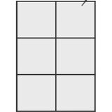 Pregrada za tuširanje s prozirnim staklom ESG 140 x 195 cm crna | shoptok.hr