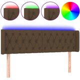  Posteljno vzglavje temno rjavo 147x16x78/88 cm blago, (20736450) | Shoptok.si