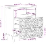 Ormar za krevet Smeđa 50 x 33 x 60 cm Čvrsto drvo manga | shoptok.hr
