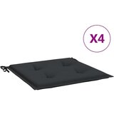 vidaXL Blazine za vrtne stole 4 kosi črne 40x40x3 cm Cene