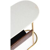 BIZZOTTO Rjava/v zlati barvi stranska mizica z marmorno mizno ploščo 23x53 cm Marmol – | Shoptok.si