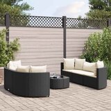  9-dijelni set vrtnih sofa s jastucima poliratan smeđi | shoptok.hr
