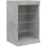  Komoda s LED svjetlima siva boja betona 123x37x67 cm | shoptok.hr