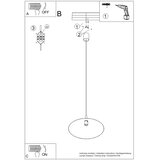 Sollux Črna jeklena viseča svetilka ø 40 cm Zylo – | Shoptok.si