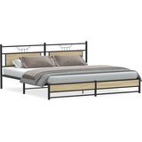 Metalni okvir kreveta bez madraca boja hrasta sonome 193x201 cm | shoptok.hr