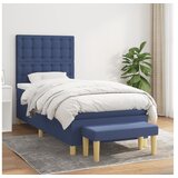  Box spring postelja z vzmetnico modra 100x200 cm blago | Shoptok.si