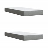  Krevet s oprugama i madracem svjetlosivi 200 x 200cm od tkanine | shoptok.hr