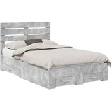  Krevetna konstrukcija s ladicama Betonski sivi 120 x 200 cm | shoptok.hr