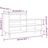  ormarić za cipele boja hrasta 102x36x60 cm konstruirano drvo | shoptok.hr