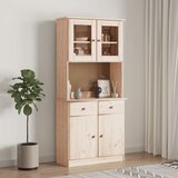 The Living Store Komoda ALTA 77x35x165 cm trdna borovina - Visoka Omara, (21429108) Cene