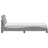  Krevet s madracem Hanko svjetlosivi 100x200 cm od tkanine | shoptok.hr