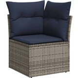 vidaXL 9-dijelni set vrtnih sofa poliratan i bagrem s jastucima sivi | shoptok.hr