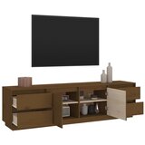 TV ormarić smeđa boja meda 176 x 37 x 47,5 cm masivna borovina | Eponuda.com