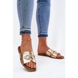 EVENTO Ladies Flat Sandals With Decorative Detail Golden Amiresna | shoptok.hr