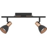 Eglo barnham spot/2, led, 2x3,3w, 2x240lm, bakar/crna/čelik QV3XQ3D | Eponuda.com