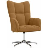  Stolica za opuštanje smeđa baršunasta | shoptok.hr