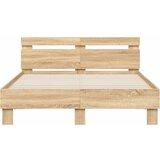  Okvir za krevet s uzglavljem boja hrasta 120x200 cm drveni Smeđa 120 x 200 cm | shoptok.hr