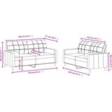  2-dijelni set sofa s jastucima smeđi od tkanine | shoptok.hr