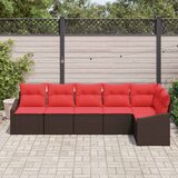  Set sofe 6 kom. Smeđa poliratan 288,5 x 123,5 x 85 cm | shoptok.hr