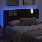  Krevetna ploča s LED-om Zidne Crni Hrast 160 x 16,5 x 103,5 cm | shoptok.hr