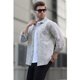 Madmext Gray Patterned Regular Fit Men's Shirt 6717 Cene