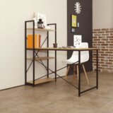 Kondela Pisalna/večnamenska miza, barva hrasta/črna, VEINA | Shoptok.si