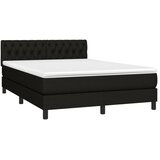  Krevet s oprugama i madracem crni 140x200 cm od tkanine | shoptok.hr