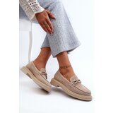 S. BARSKI Suede Women's Moccasins S.Barski HX52-222 Beige | shoptok.hr