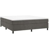  Box spring postelja z vzmetnico temno siva 180x200 cm žamet, (20725596) | Shoptok.si