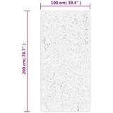  Čupavi tepih PAMPLONA s visokim vlaknima krem-crni 100 x 200 cm | shoptok.hr