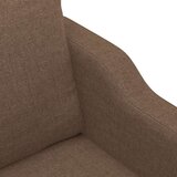 vidaXL 4-dijelni set sofa s jastucima smeđi od tkanine - Smeđa s jastucima i tabureom | shoptok.hr