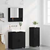 vidaXL Komplet pohištva za kopalnico 3 pcs Črna 61 x 35 x 64 cm | Shoptok.si