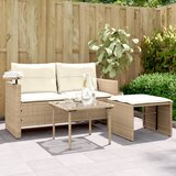 Maison Chic Seti vrtnega pohištva - Vrtna garnitura - Vrtni pohištvo set 3-delna z blazinami bež poli ratan, (21809543) | Shoptok.si