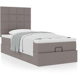 vidaXL Otomanski posteljni okvir z vzmetnico taupe 80x200 cm blago | Shoptok.si
