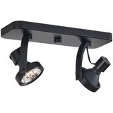QAZQA Dizajnerski stropni reflektor črn GU10 70mm 2-luči nastavljiv - Vo Cene