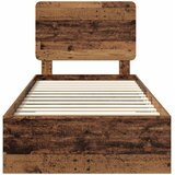  Krevetna konstrukcija Staro drvo 90 x 190 cm Konstruirano drvo Smeđa 193 x 93 x 100 cm | Shoptok.si